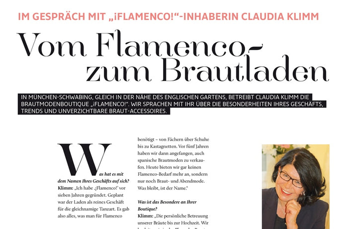 An interview in the anniversary issue of BRAUT &amp; BRÄUTIGAM